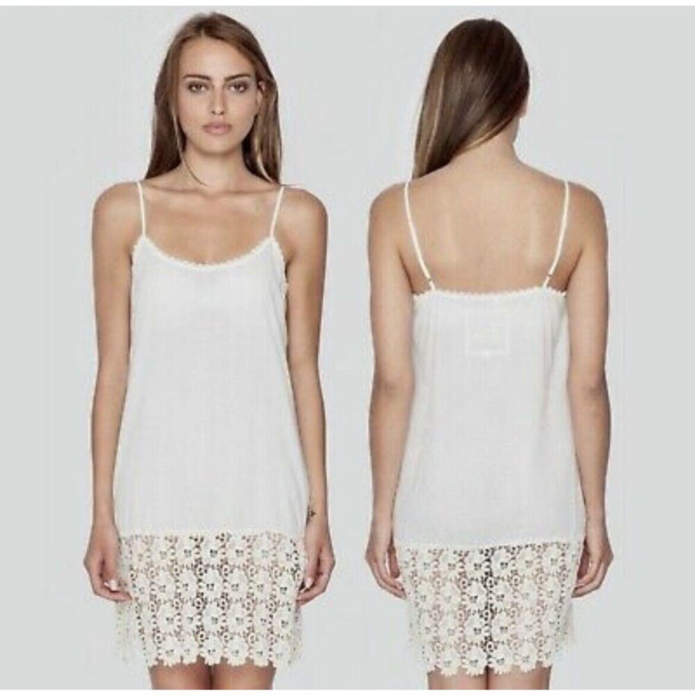 Johnny‎ Was White Lacey Slip Dress Size XS